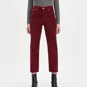Levi’s Wedgie Fit Straight Corduroy Pants - Shiraz 29W X 26L